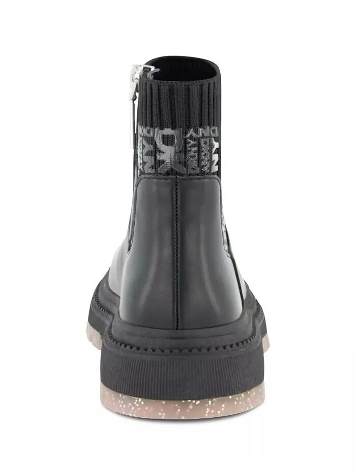 Ботинки Crissa Stretch Lug Boot для маленьких и больших девочек DKNY — изображение 6 из 7, черный