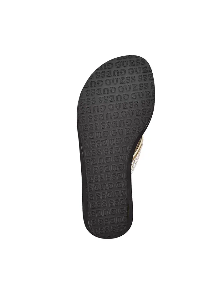 Сандалии Sarraly Eva Logo Wedge Slip On Flip GUESS — изображение 9 из 9, золотистый