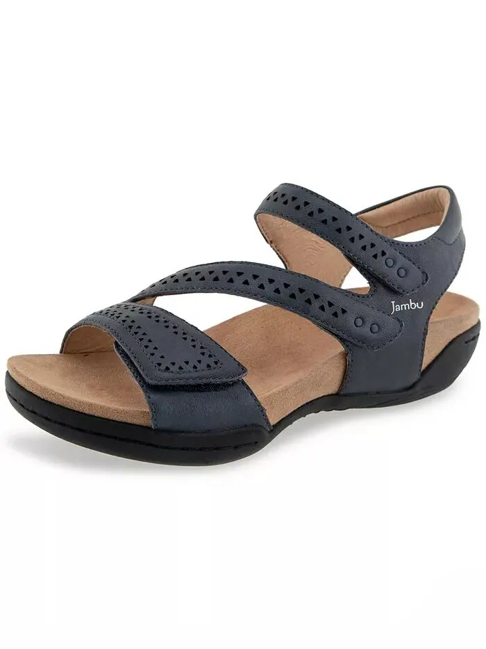 Женские повседневные сандалии Makayla Slip on Flat Jambu — изображение 6 из 7, темно-синий