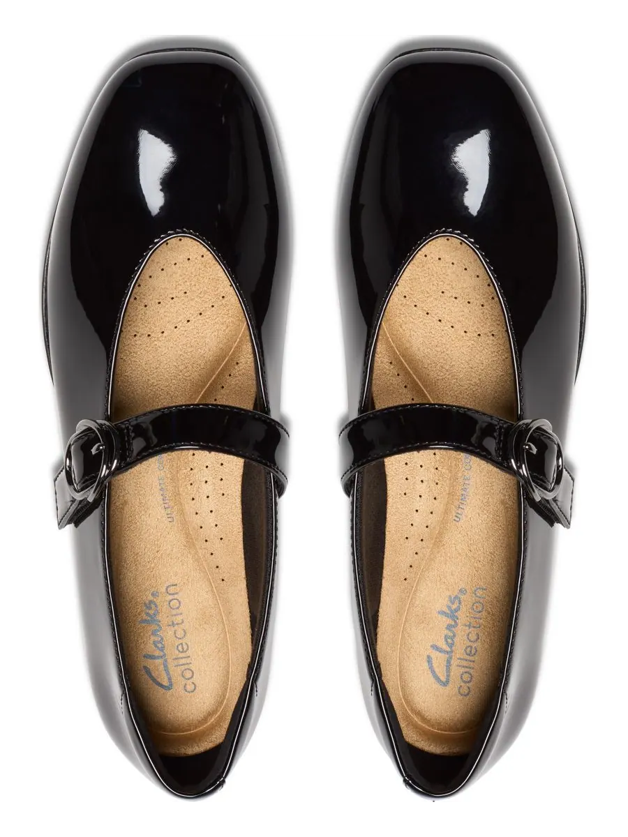 Балетки женские Clarks Jazmynn Iris, Мэри Джейн, с квадратным носком — изображение 4 из 5, черный