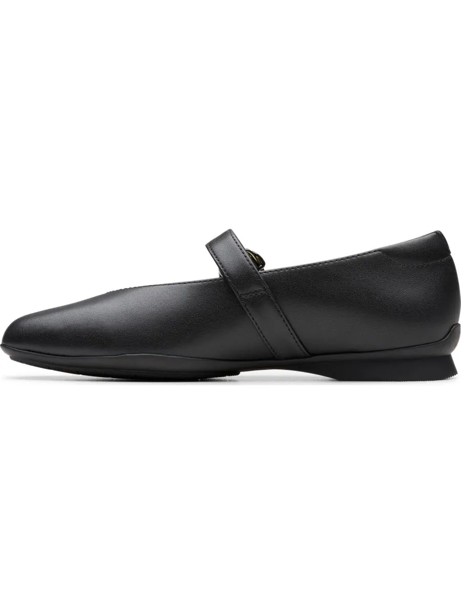 Балетки женские Clarks Jazmynn Iris, Мэри Джейн, квадратный носок, кожа — изображение 5 из 5, черный
