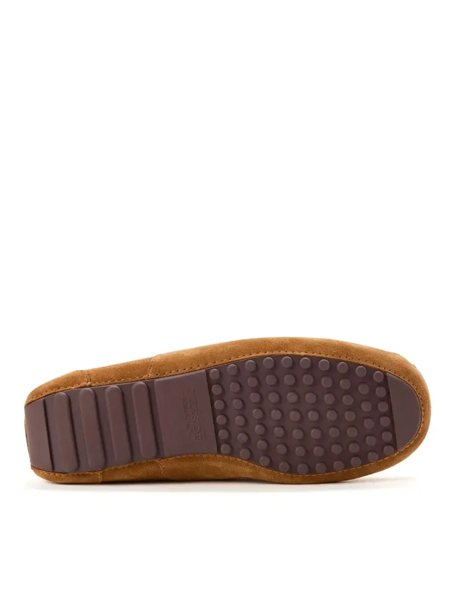 Dearfoams Мужские мокасины Fireside By Melbourne из натуральной овчины — изображение 5 из 5, орех