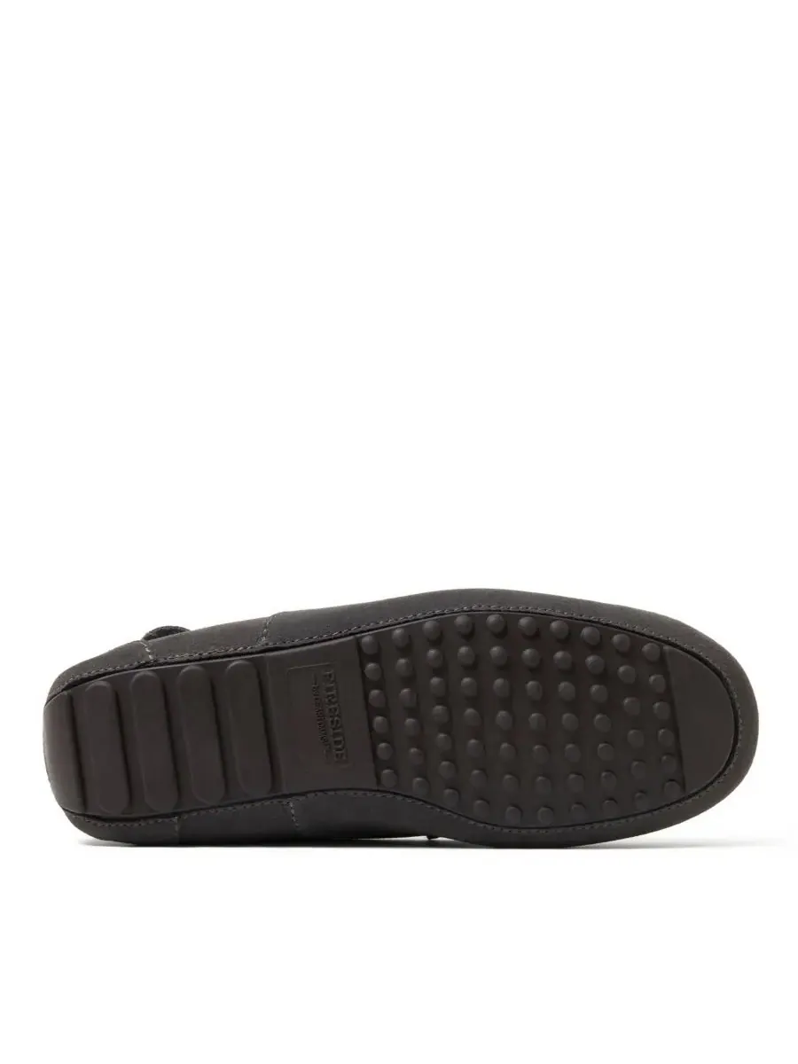 Dearfoams Мужские мокасины Fireside By Melbourne из натуральной овчины — изображение 5 из 5, серый