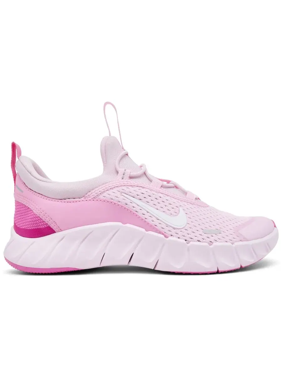 Детские кроссовки с эластичными шнурками Free Ride Elastic Lace Nike — изображение 2 из 6, розовый белый