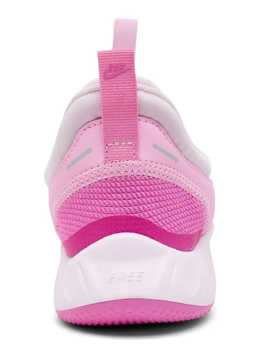Детские кроссовки с эластичными шнурками Free Ride Elastic Lace Nike — изображение 4 из 6, розовый белый