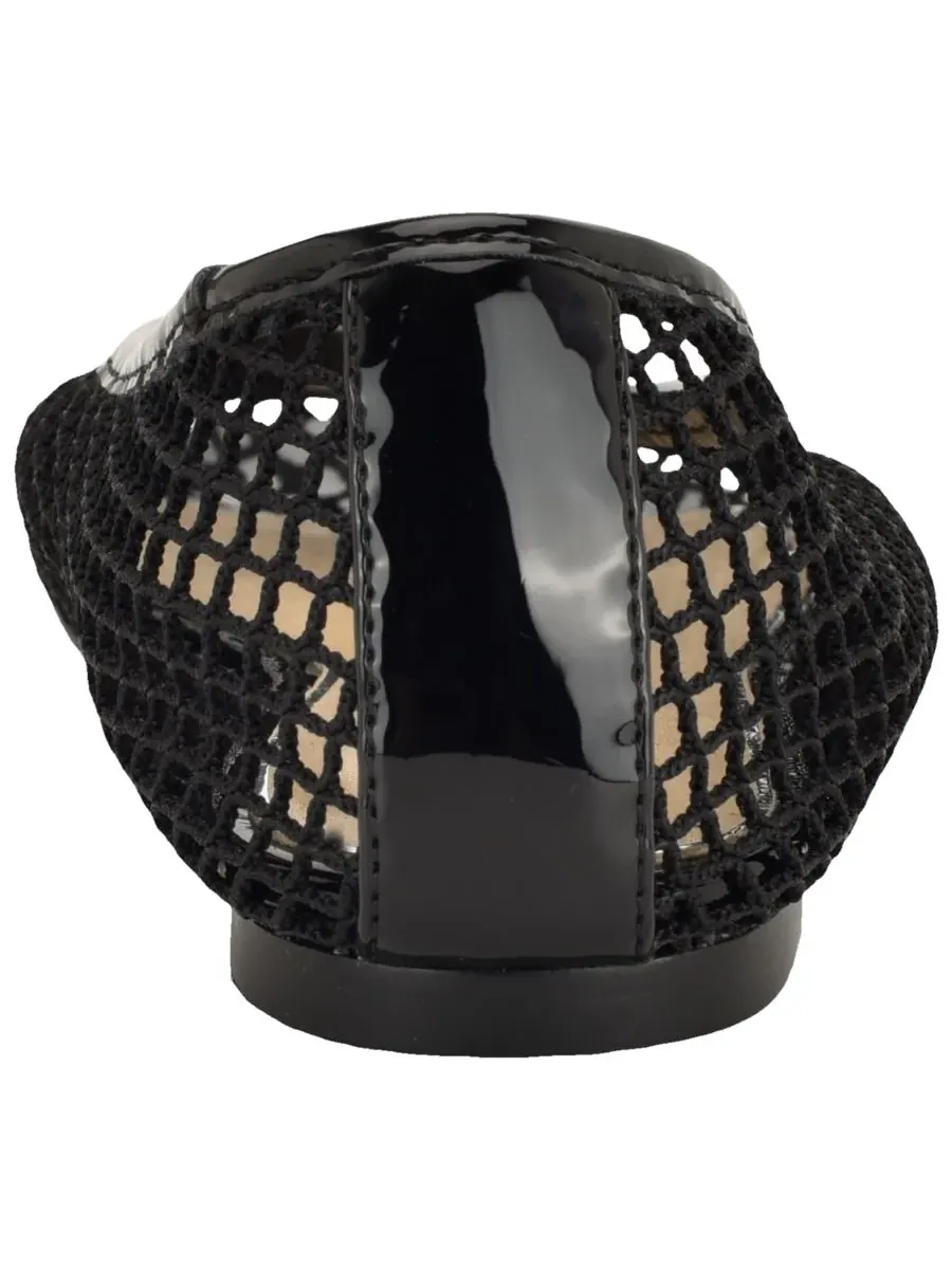 Женские балетки Aylora с треугольным логотипом и плетеной сеткой GUESS, черный woven mesh — изображение 3 из 5