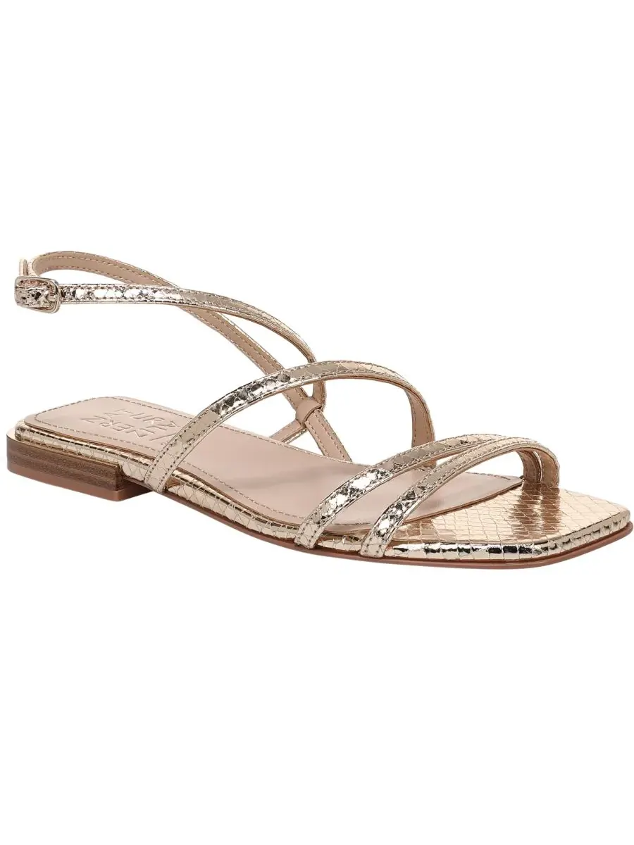 Женские сандалии Nillie с открытой пяткой Naturalizer, Champagne Metallic Leather