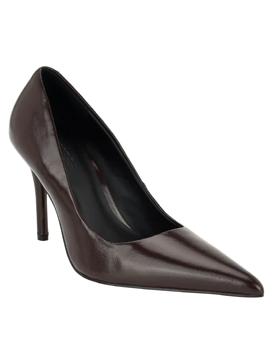Туфли-лодочки Naprini Leather с острым мысом на каблуке-шпильке GUESS, Mystic Merlot Leather — изображение 1 из 5