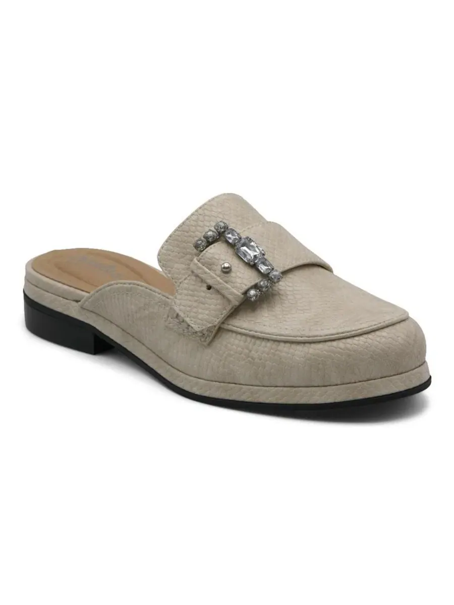 Мюли с пряжкой, украшенной кристаллами, модель Babs Mule Loafer Charles by Charles David — изображение 1 из 3, экру