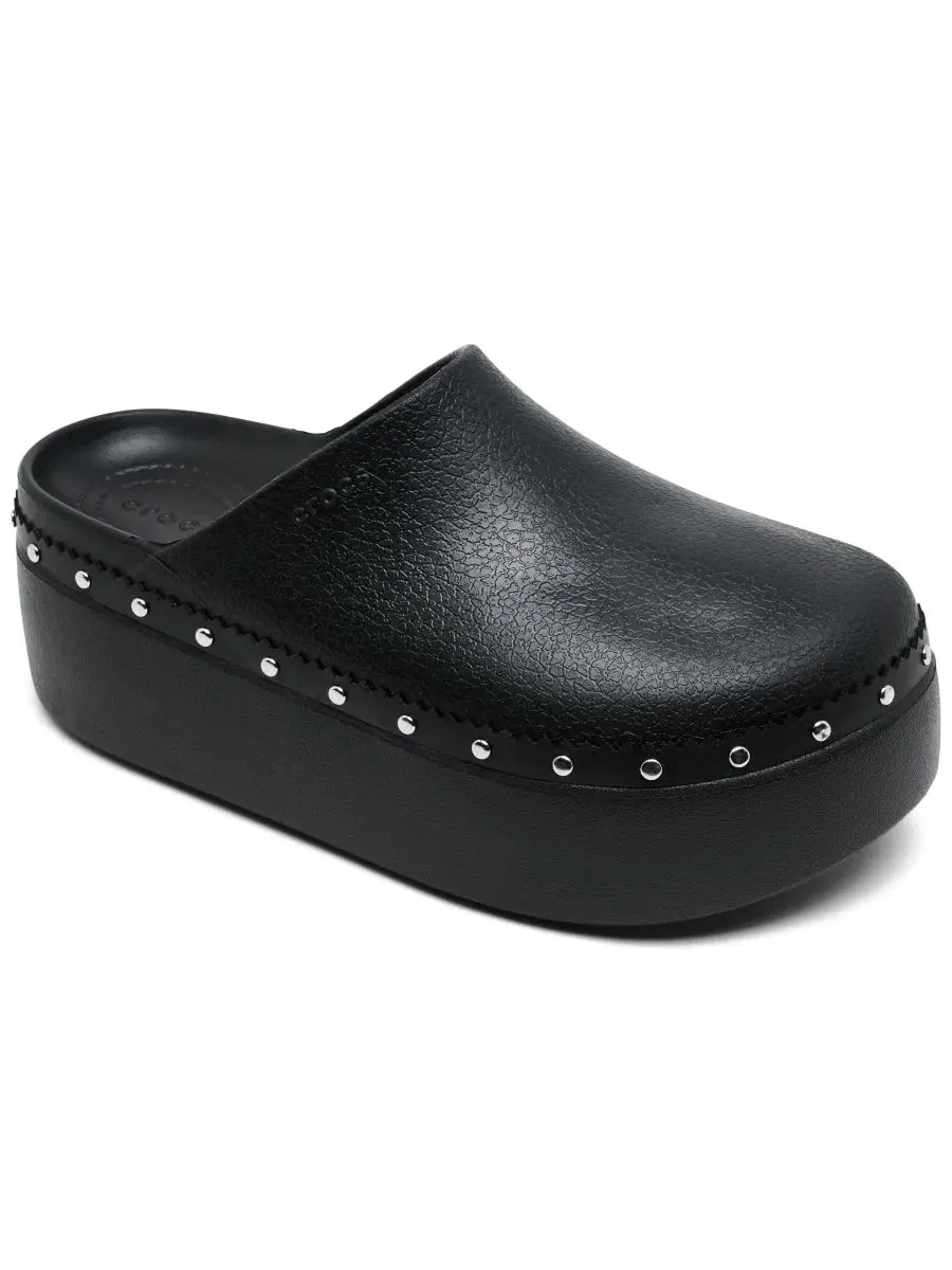 Женские сабо-клоги с платформой и шипами Dylan Platform Studded Crocs