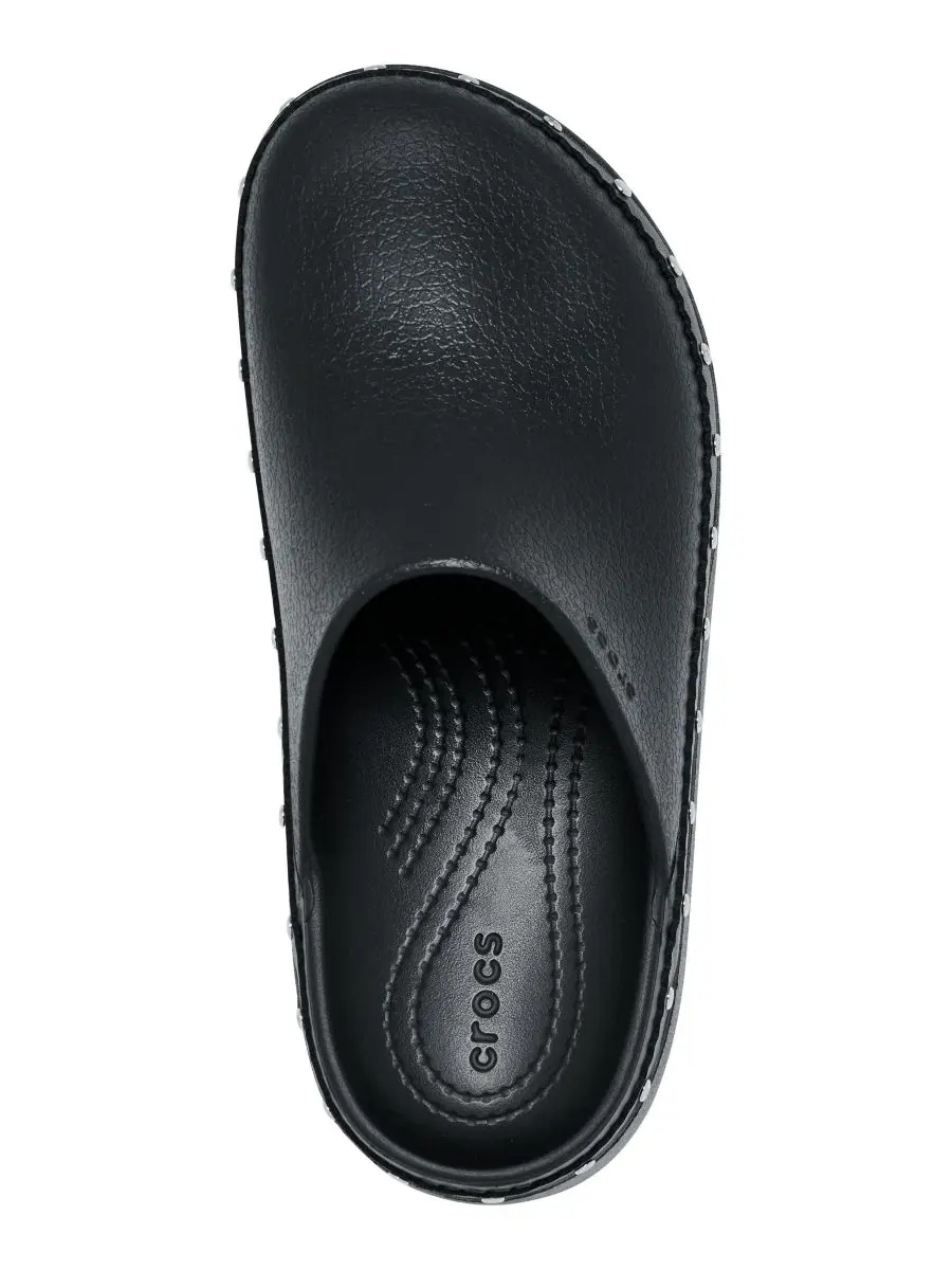 Женские сабо-клоги с платформой и шипами Dylan Platform Studded Crocs — изображение 5 из 6, черный
