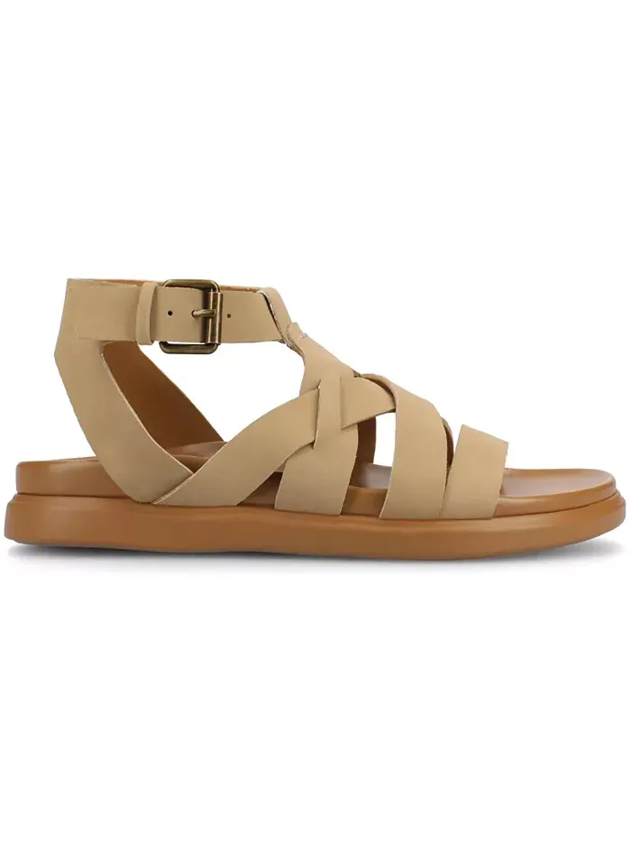 Женские сандалии Mistee Strappy Fisherman Flat Journee Collection — изображение 2 из 6, бежевый