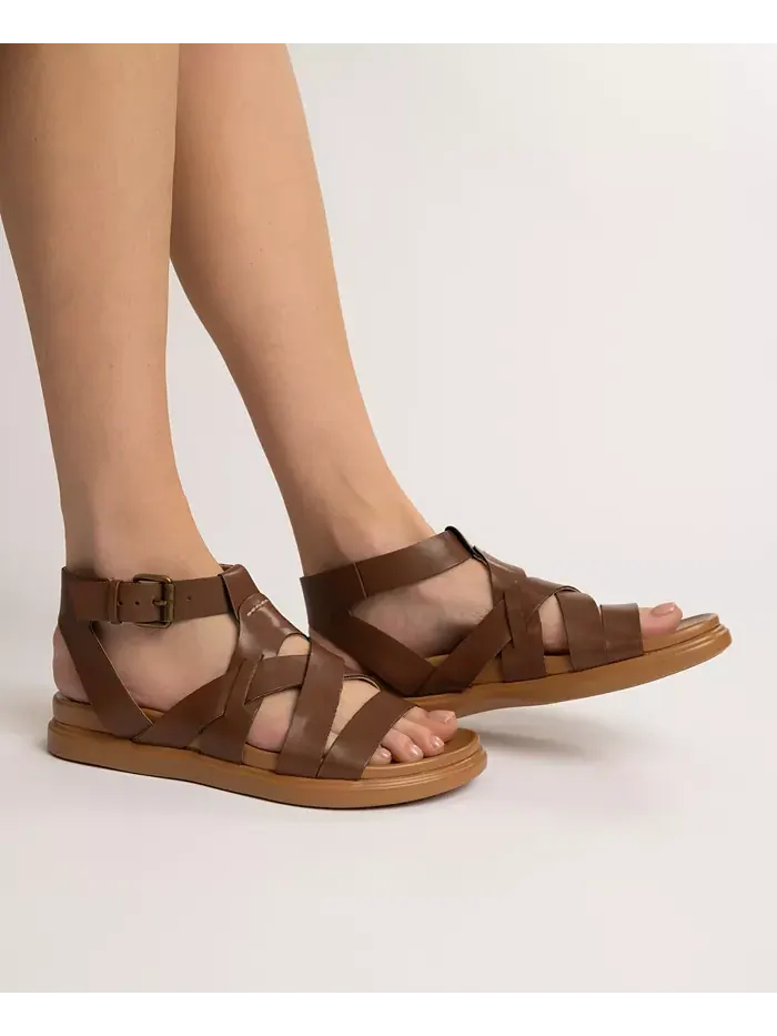 Женские сандалии Mistee Strappy Fisherman Flat Journee Collection — изображение 6 из 6, бежевый