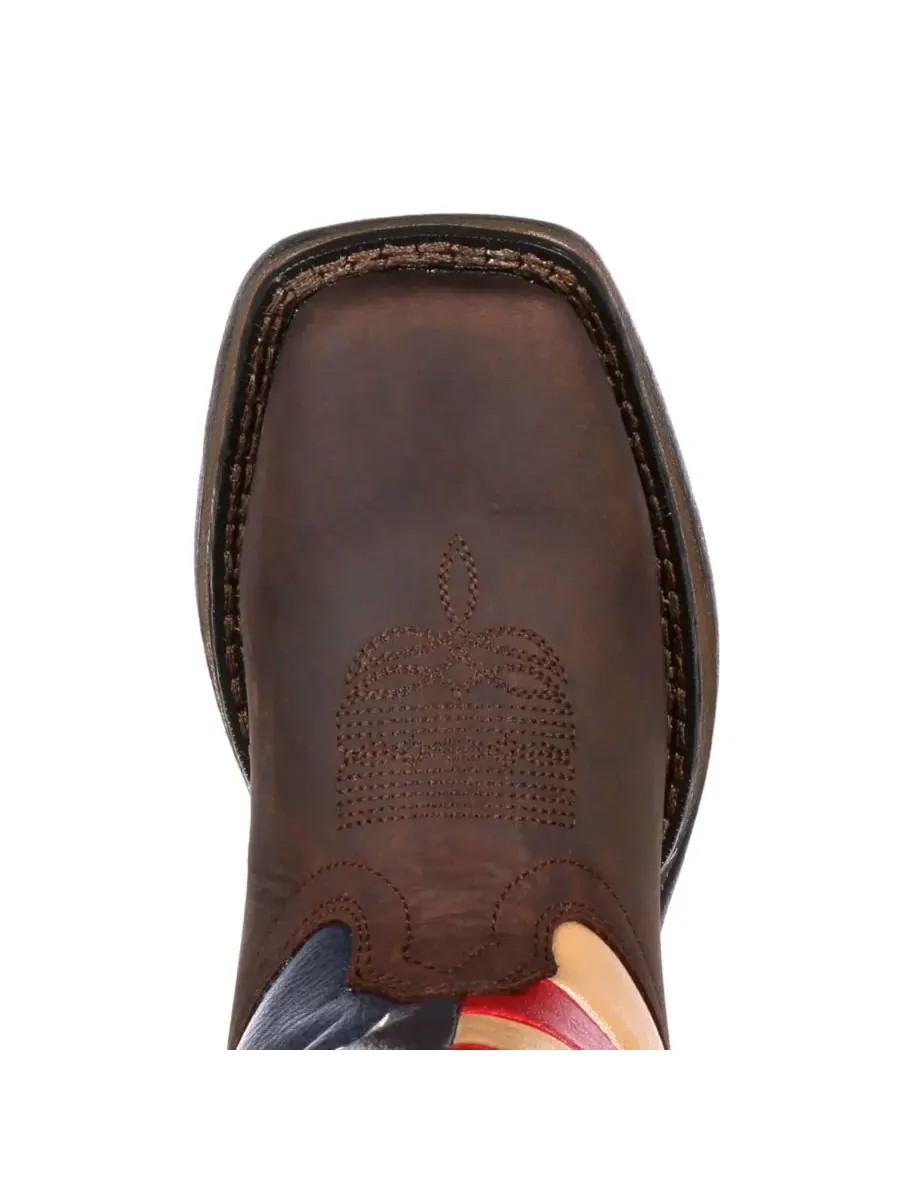 Детский маленький бунтарь от Kids' Patriotic Western Boot Durango — изображение 5 из 7, коричневый