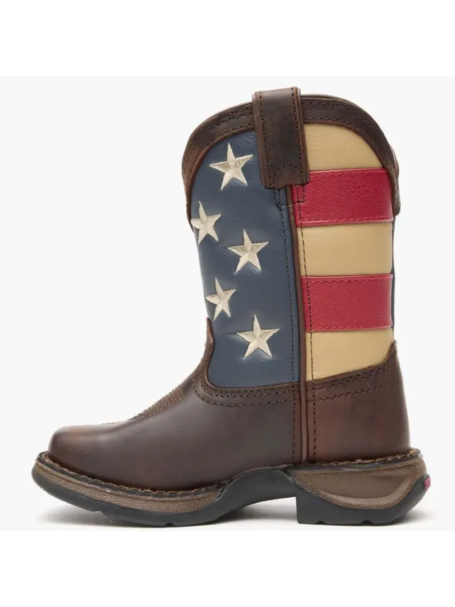 Детский маленький бунтарь от Kids' Patriotic Western Boot Durango — изображение 6 из 7, коричневый