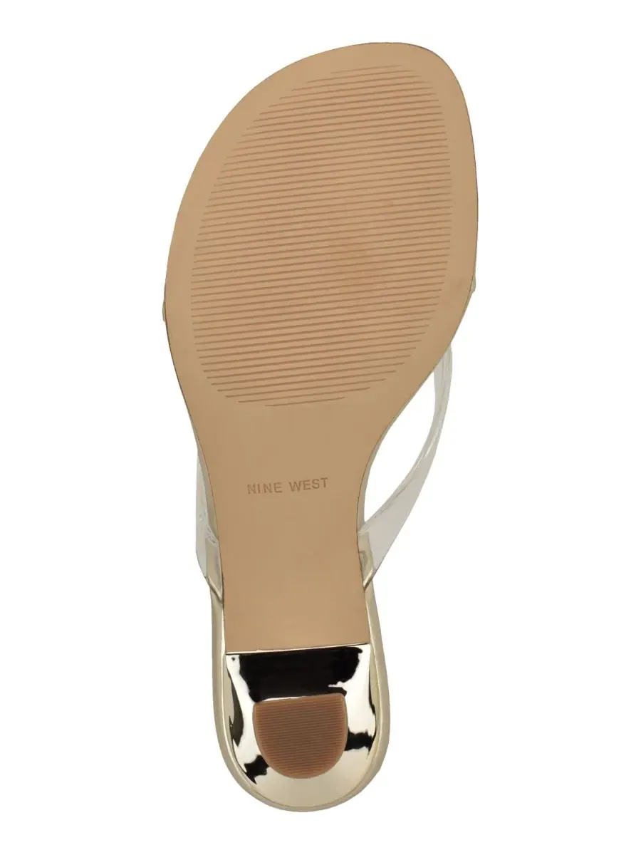 Женские сандалии Crisee на низком каблуке-стрингах Nine West — изображение 5 из 5, прозрачный