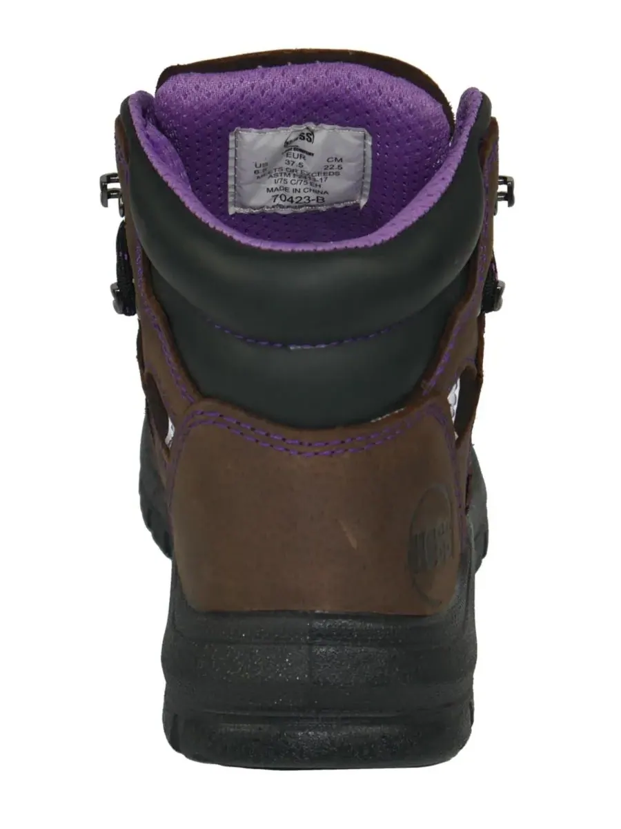 Рабочие ботинки Lily с металлическим носком для женщин Hoss Boot Company — изображение 2 из 6, коричневый/фиолетовый