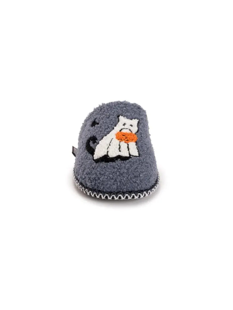 Домашние тапочки-слипоны с принтом MUK LUKS, Ghost Cat — изображение 4 из 8