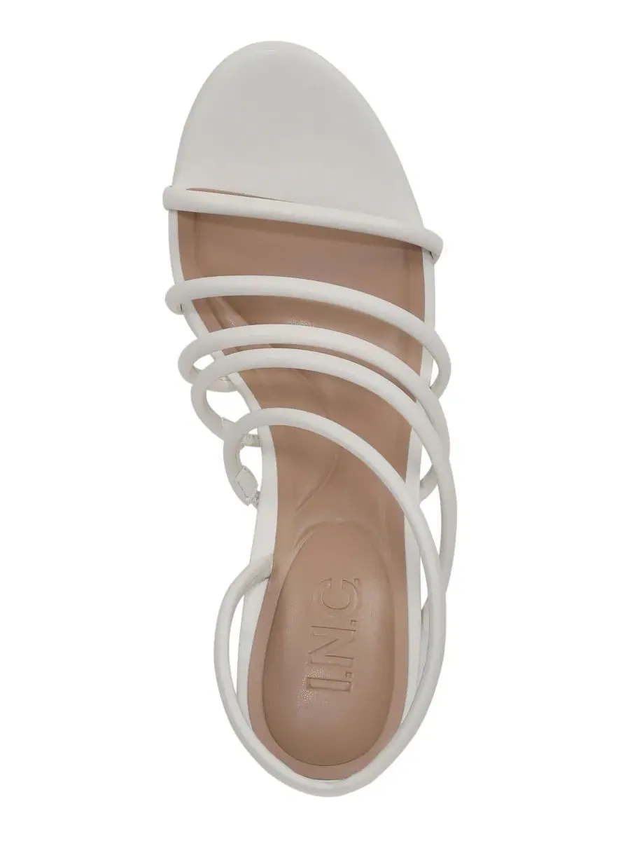 Босоножки на каблуке с ремешками Ginny Strappy Stiletto I.N.C. International Concepts — изображение 4 из 6, белый