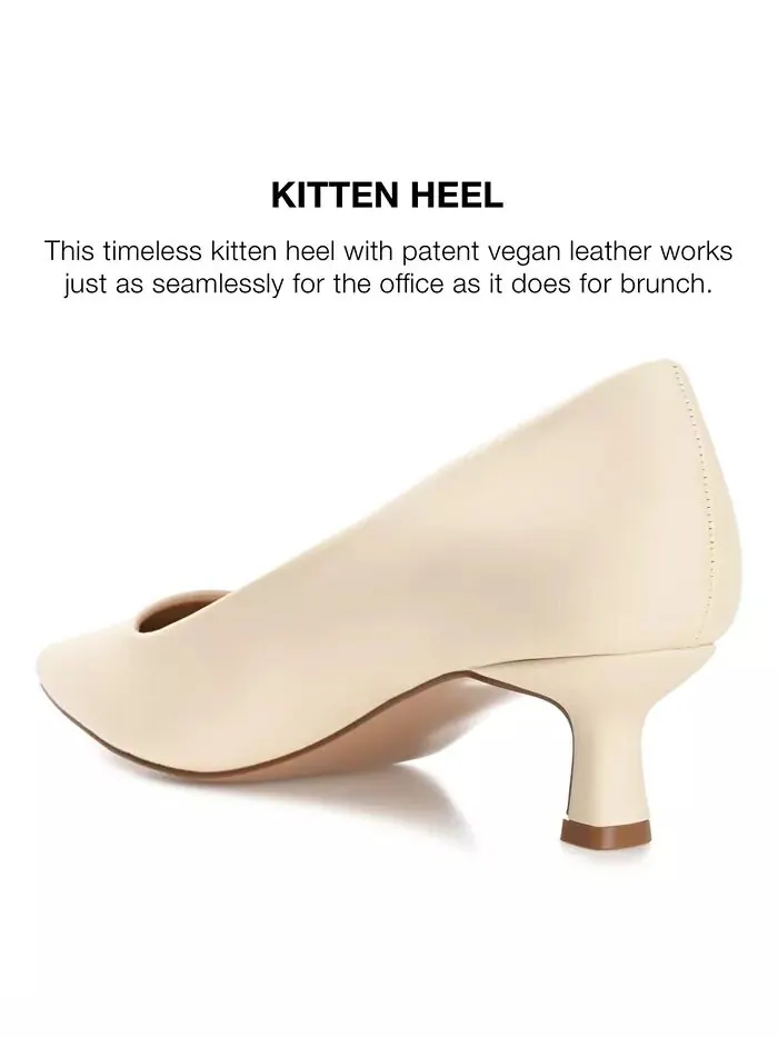 Женские туфли-лодочки Celica Kitten Heel Journee Collection — изображение 7 из 9, нудовый