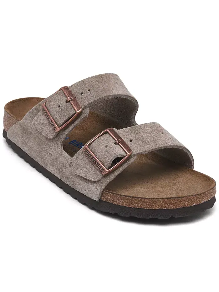 Женские сандалии Arizona Soft Footbed из замши и кожи от Finish Line Birkenstock