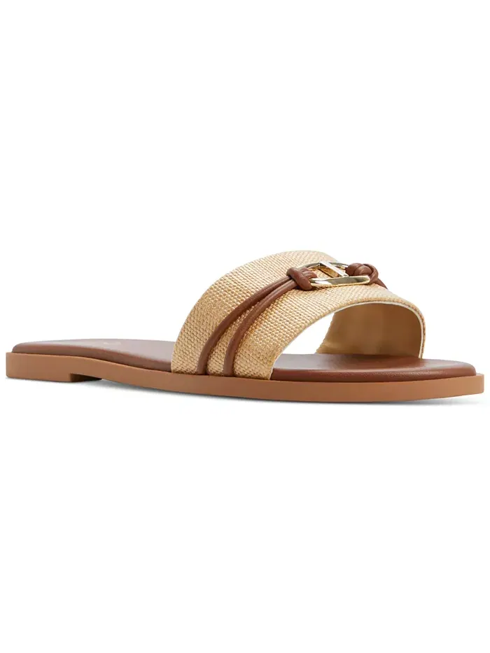 Женские плоские сандалии Vasia с металлической отделкой ALDO — изображение 1 из 6, натуральный мульти