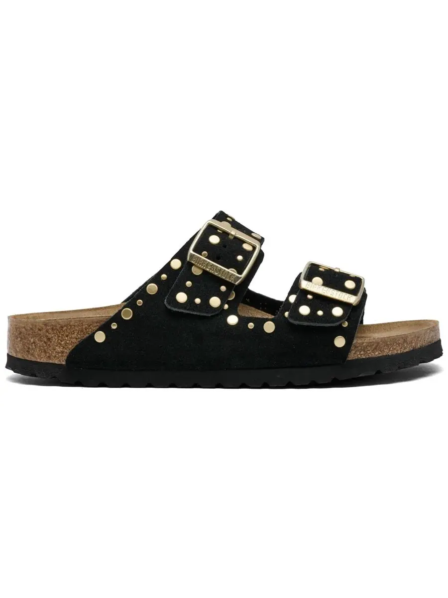 Сандалии-вьетнамки из замши с заклепками Arizona Rivets Birkenstock — изображение 2 из 6, черный