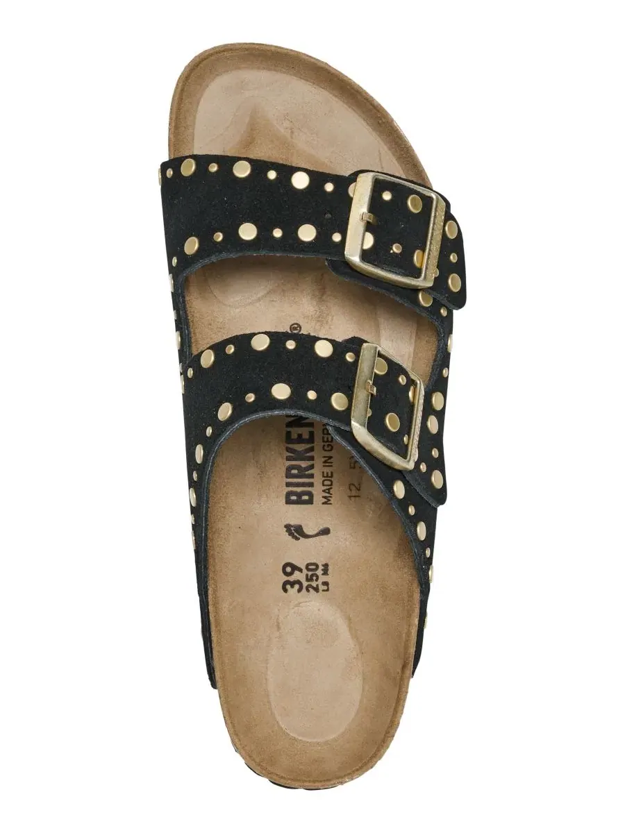 Сандалии-вьетнамки из замши с заклепками Arizona Rivets Birkenstock — изображение 5 из 6, черный