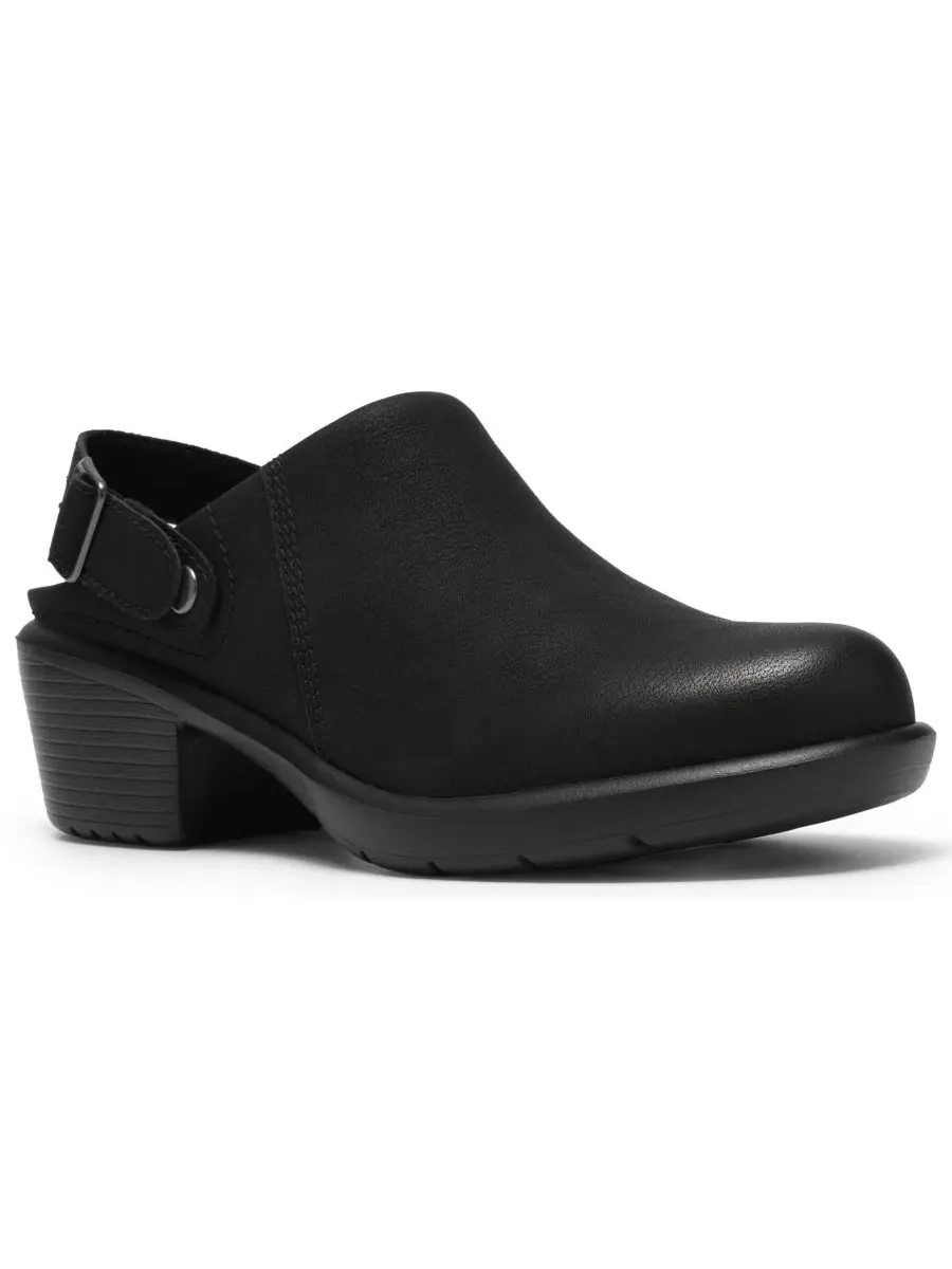 Женские мюли Kynnzie Round Toe из кожи, каблук-блок Clarks
