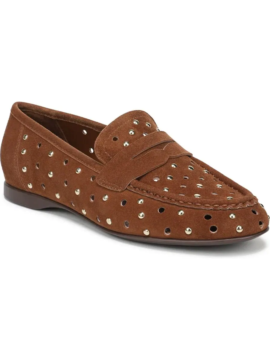 Женские лоферы-слипоны с принтом Bloom-Stud Naturalizer, Chestnut Studded Suede — изображение 1 из 5