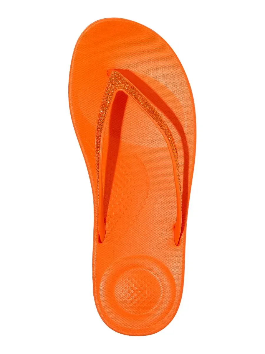 Сандалии-вьетнамки с микрокристаллами iQushion Sparkle FitFlop — изображение 3 из 5, оранжевый
