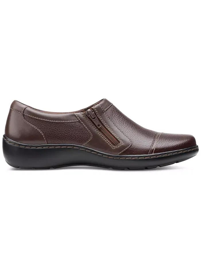 Лоферы женские Clarks Cora Giny на молнии — изображение 2 из 7, коричневый