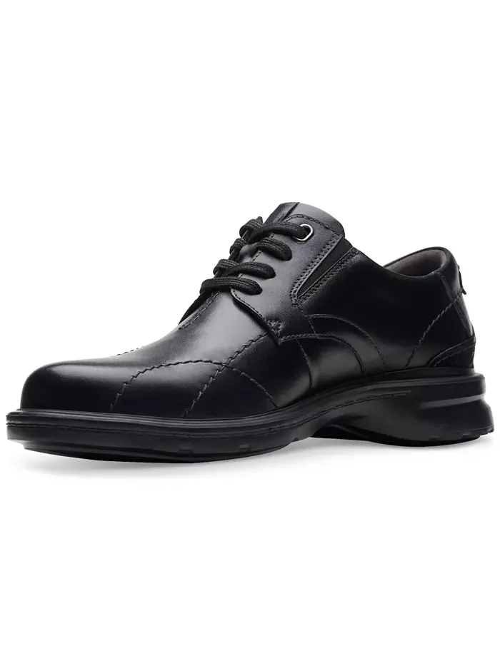 Мужские туфли Clarks Gessler на шнуровке, повседневные, кожаные — изображение 4 из 9, черный