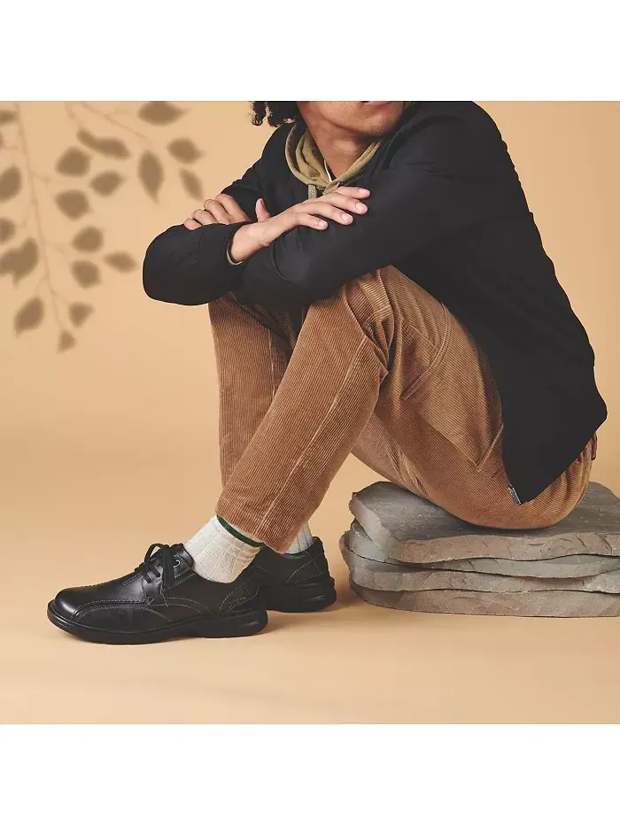 Мужские туфли Clarks Gessler на шнуровке, повседневные, кожаные — изображение 7 из 9, черный