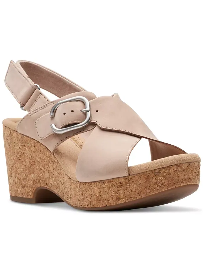 Сандалии женские Clarks Giselle Dove, на клиновидной подошве