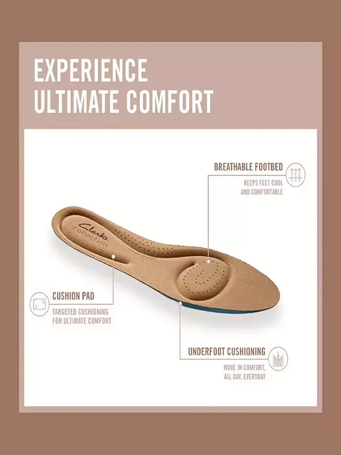 Сандалии женские Clarks Giselle Dove, на клиновидной подошве — изображение 6 из 10, песочный