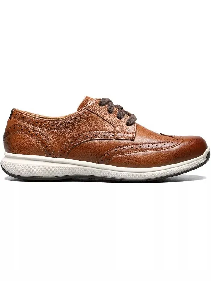 Оксфорды для мальчиков Great Lakes Wingtip Jr Florsheim — изображение 2 из 7, коричневый
