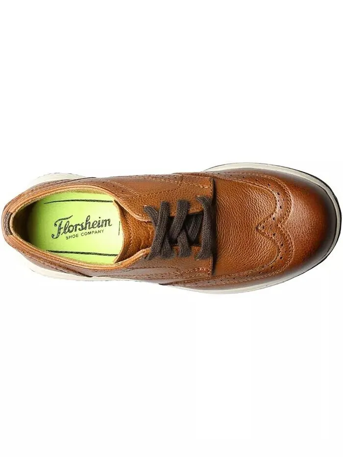 Оксфорды для мальчиков Great Lakes Wingtip Jr Florsheim — изображение 7 из 7, коричневый