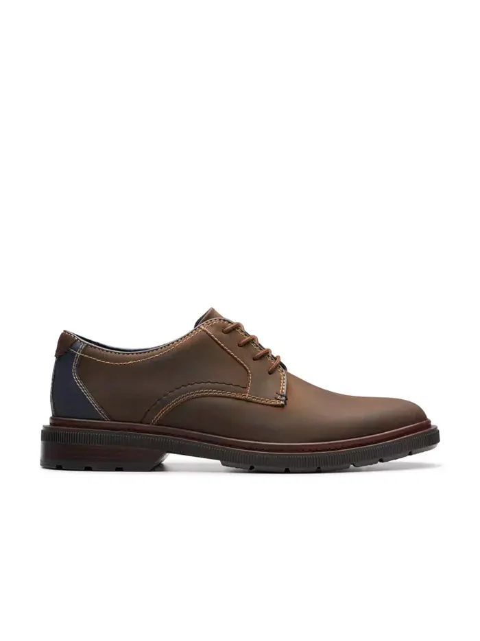 Туфли мужские Clarks Burchill Derby на шнуровке — изображение 2 из 7, бежевый