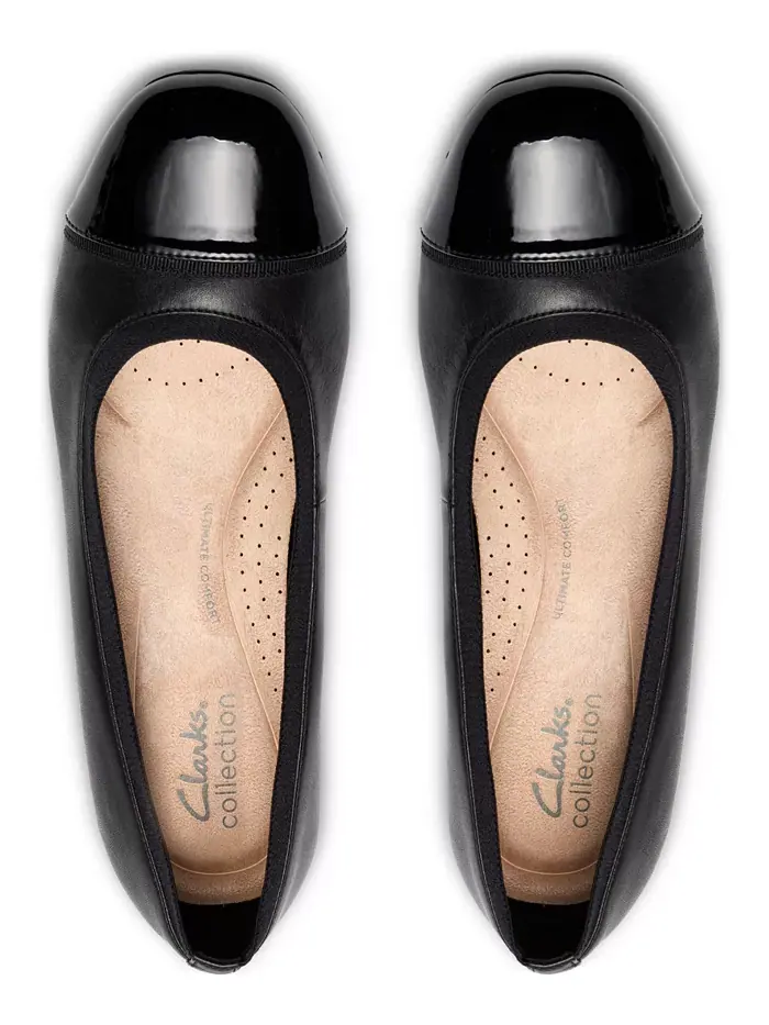 Туфли Clarks Women's Marilyn Day Slip On, кожаные — изображение 4 из 6, черный