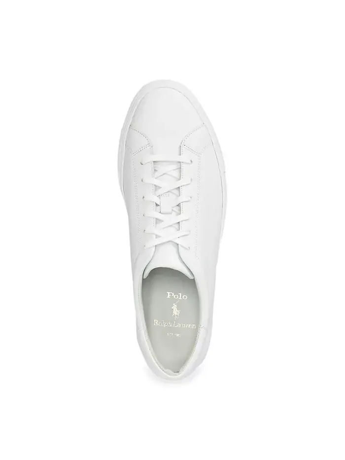 Мужские кожаные кроссовки Jermain Polo Ralph Lauren — изображение 4 из 4, белый
