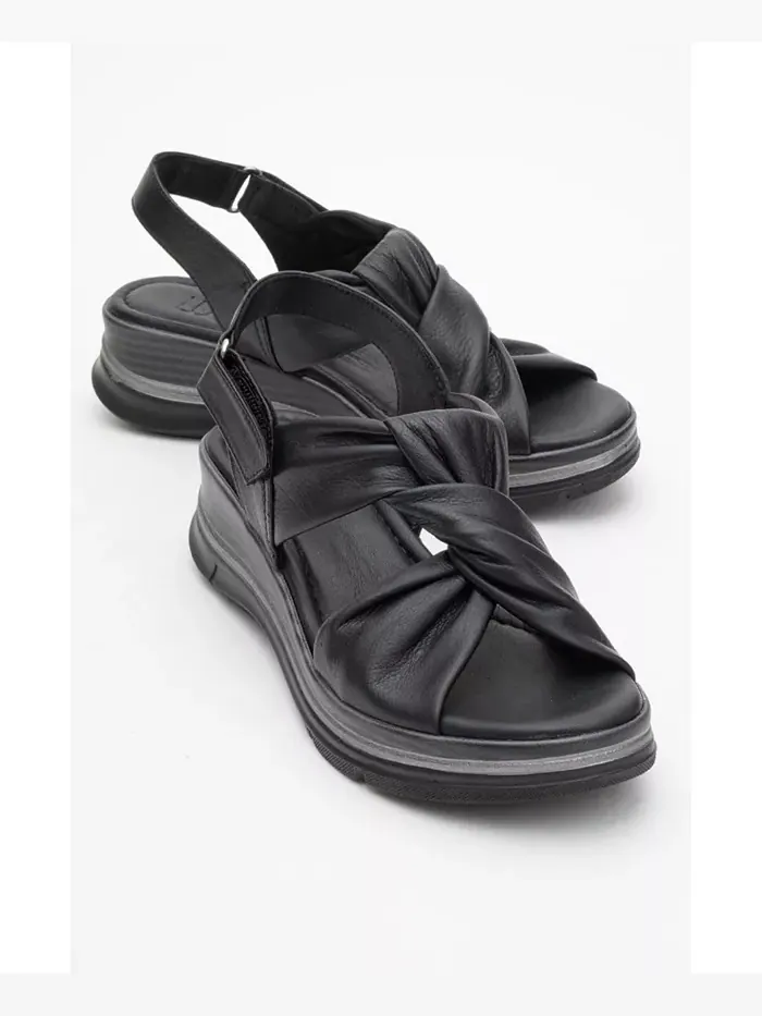 Кожаные сандалии Oara (Женские) Forever & Always Shoes — изображение 2 из 6, черный