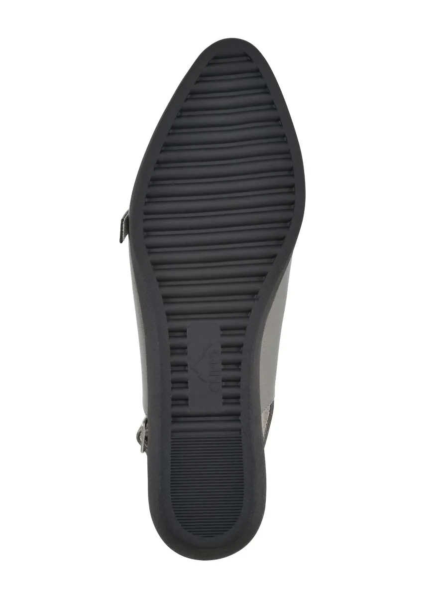 Женские балетки Miloni с открытой пяткой Cliffs by White Mountain, Pewter Metallic Smooth — изображение 5 из 6