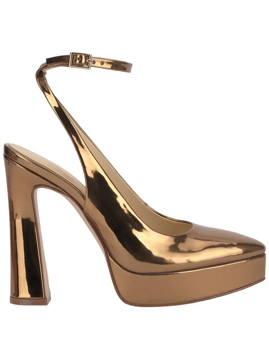 Туфли на платформе Nelica с ремешком на щиколотке Jessica Simpson, Bronze Liquid Metallic — изображение 2 из 5