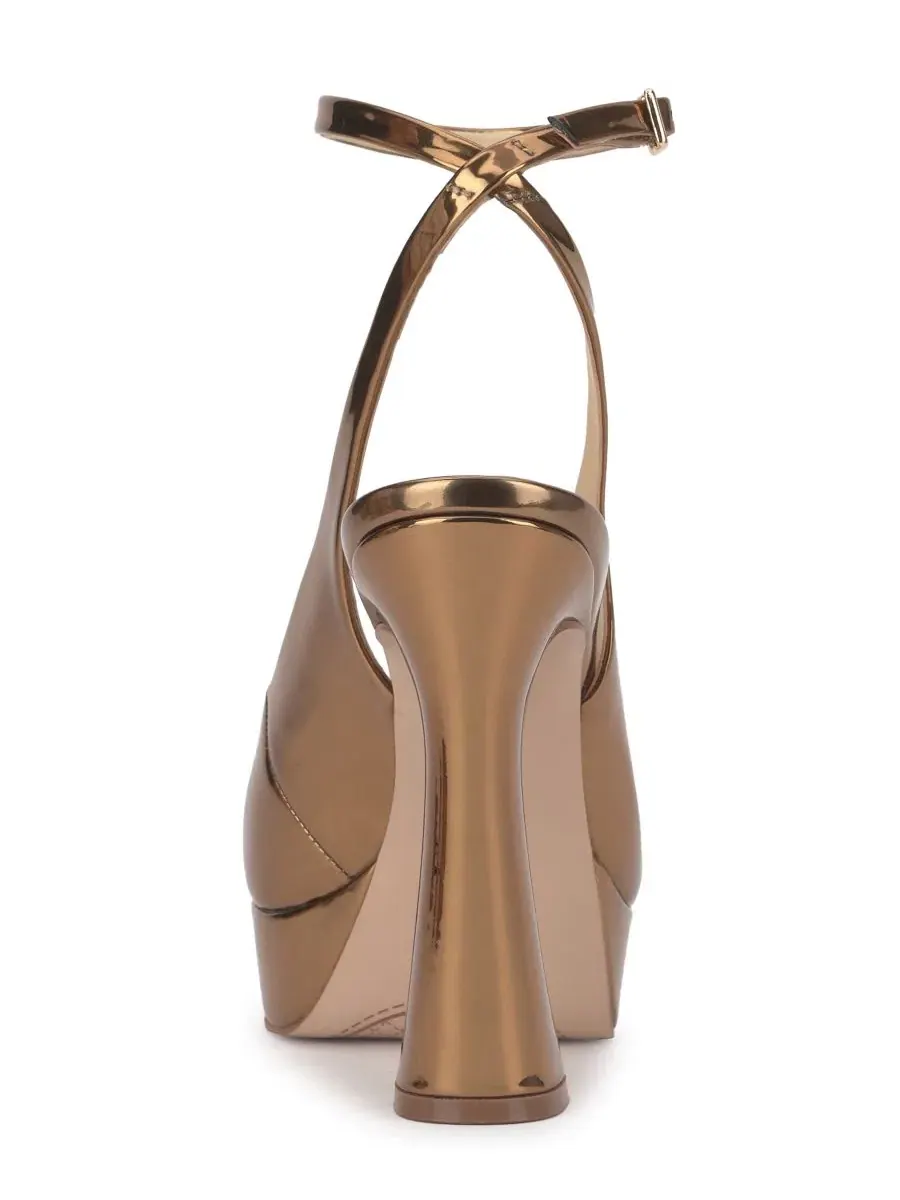 Туфли на платформе Nelica с ремешком на щиколотке Jessica Simpson, Bronze Liquid Metallic — изображение 3 из 5