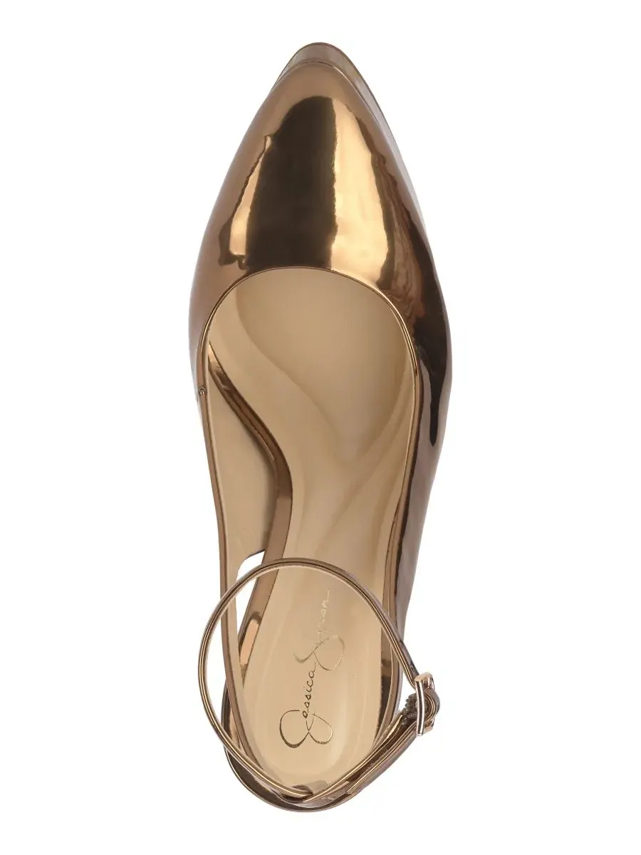 Туфли на платформе Nelica с ремешком на щиколотке Jessica Simpson, Bronze Liquid Metallic — изображение 4 из 5