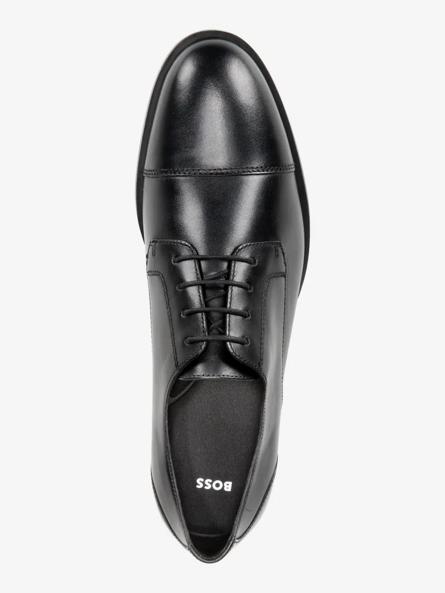 Мужские классические туфли-дерби BOSS by Colby с закругленным носком Hugo Boss — изображение 2 из 5, черный