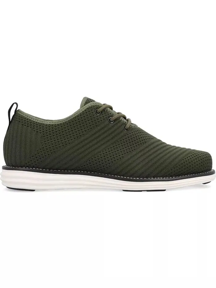 Мужские туфли Novak Tru Comfort Foam Knit со шнуровкой и круглым носком Vance Co. — изображение 2 из 6, оливковый