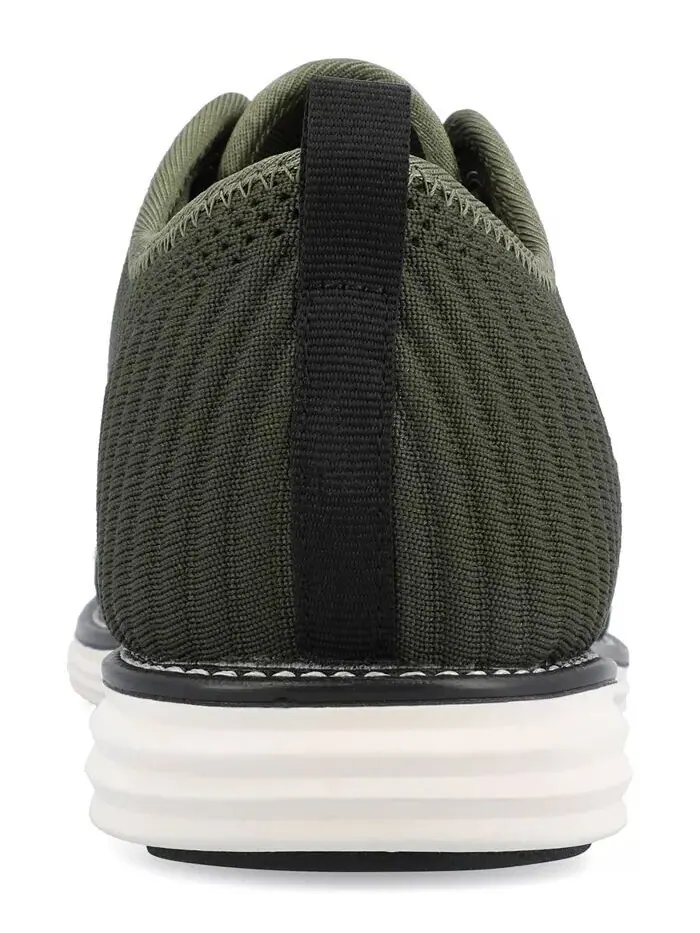 Мужские туфли Novak Tru Comfort Foam Knit со шнуровкой и круглым носком Vance Co. — изображение 3 из 6, оливковый