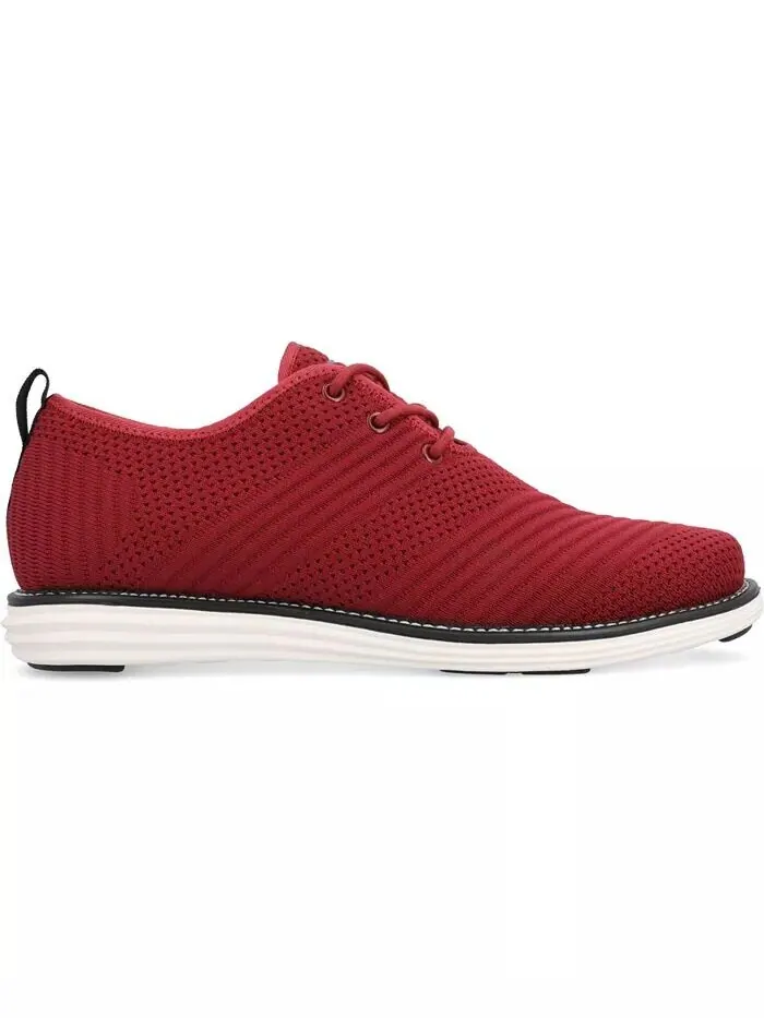Мужские туфли Novak Tru Comfort Foam Knit со шнуровкой и круглым носком Vance Co. — изображение 2 из 6, красный